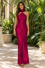 Sexy Satin Fitted Open Back Sleeveless Floor-Length Party Prom Dress