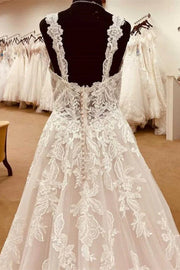 Sexy Sweetheart Strapless Empire Lace Appliques With Train Long Wedding Dress