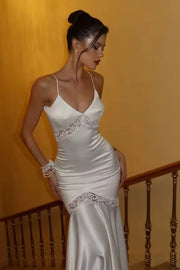 Sexy V-Neck Backless Mermaid Party Prom Dress