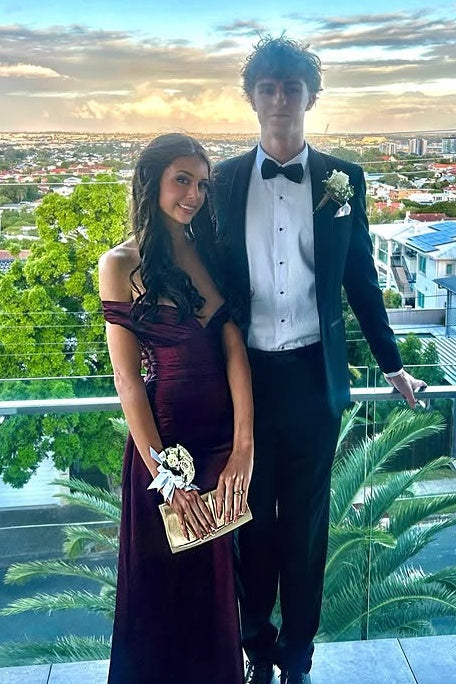 Sheath Satin Off-Shoulder Floor-Length Formal Party Prom Dress