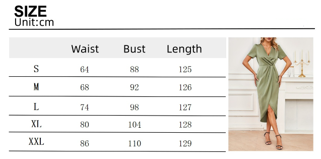 Short Sleeves V-Neck Empire Midi Cocktail Party Dress