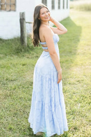 Simple Satin A-Line Sleeveless Sweetheart Floral Party Prom Dress