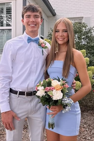 Simple Satin Bodycon Strapless Mini Graduation Homecoming Dress