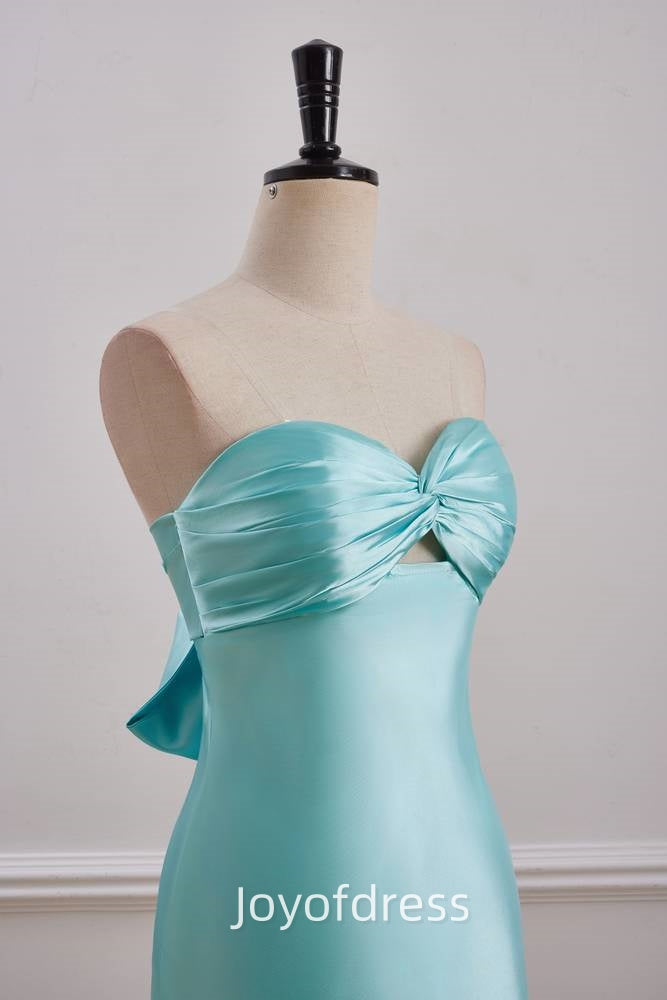 Simple Satin Lace Up Sweetheart Mini Homecoming Dress