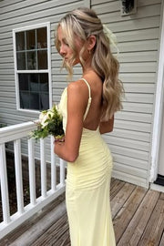 Spaghetti Straps Backless Mermaid Party Prom Dress