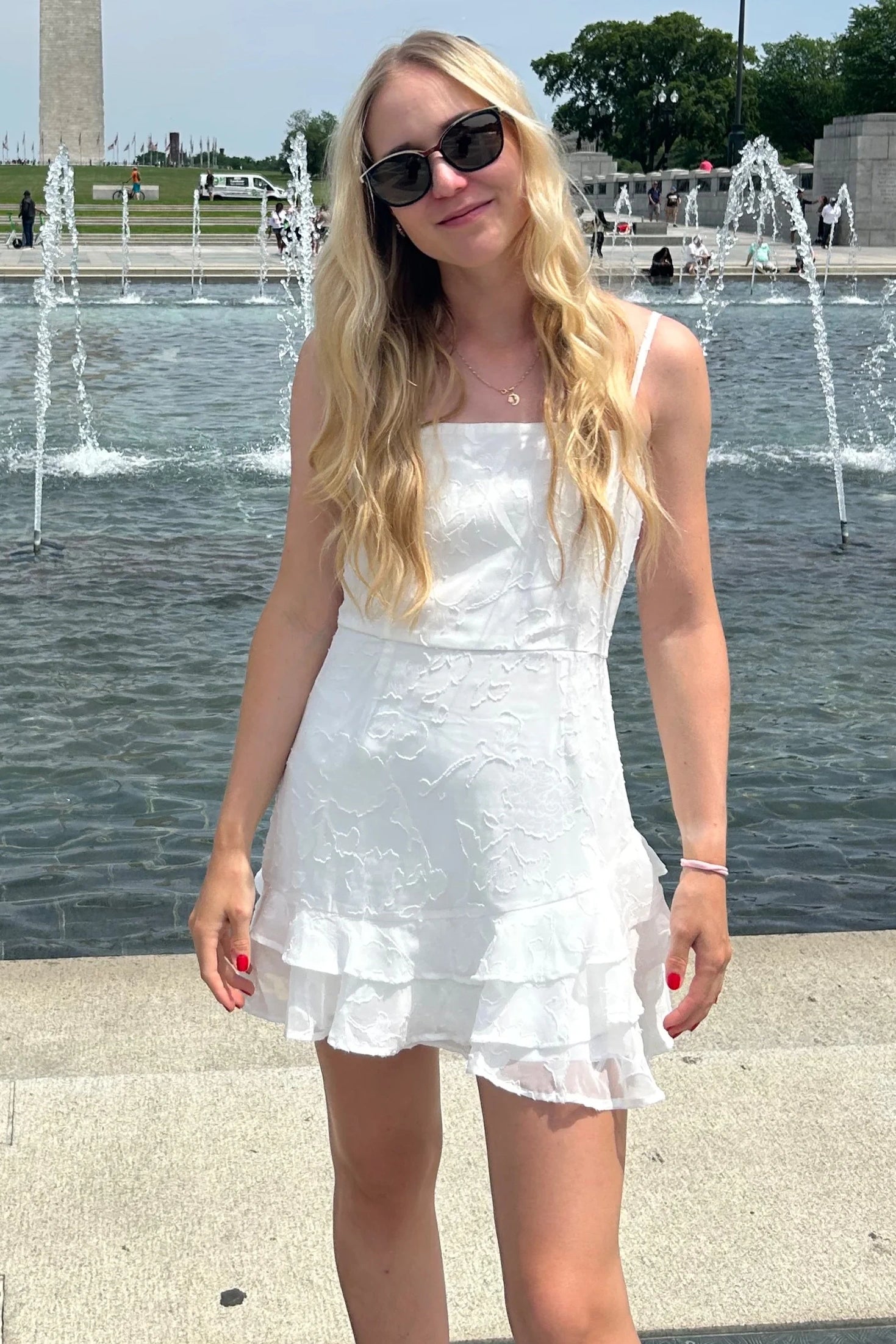 Spaghetti Straps Chiffon A-Line Tiered Short Graduation Party Dress