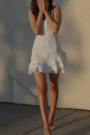 Spaghetti Straps Chiffon A-Line Tiered Short Graduation Party Dress