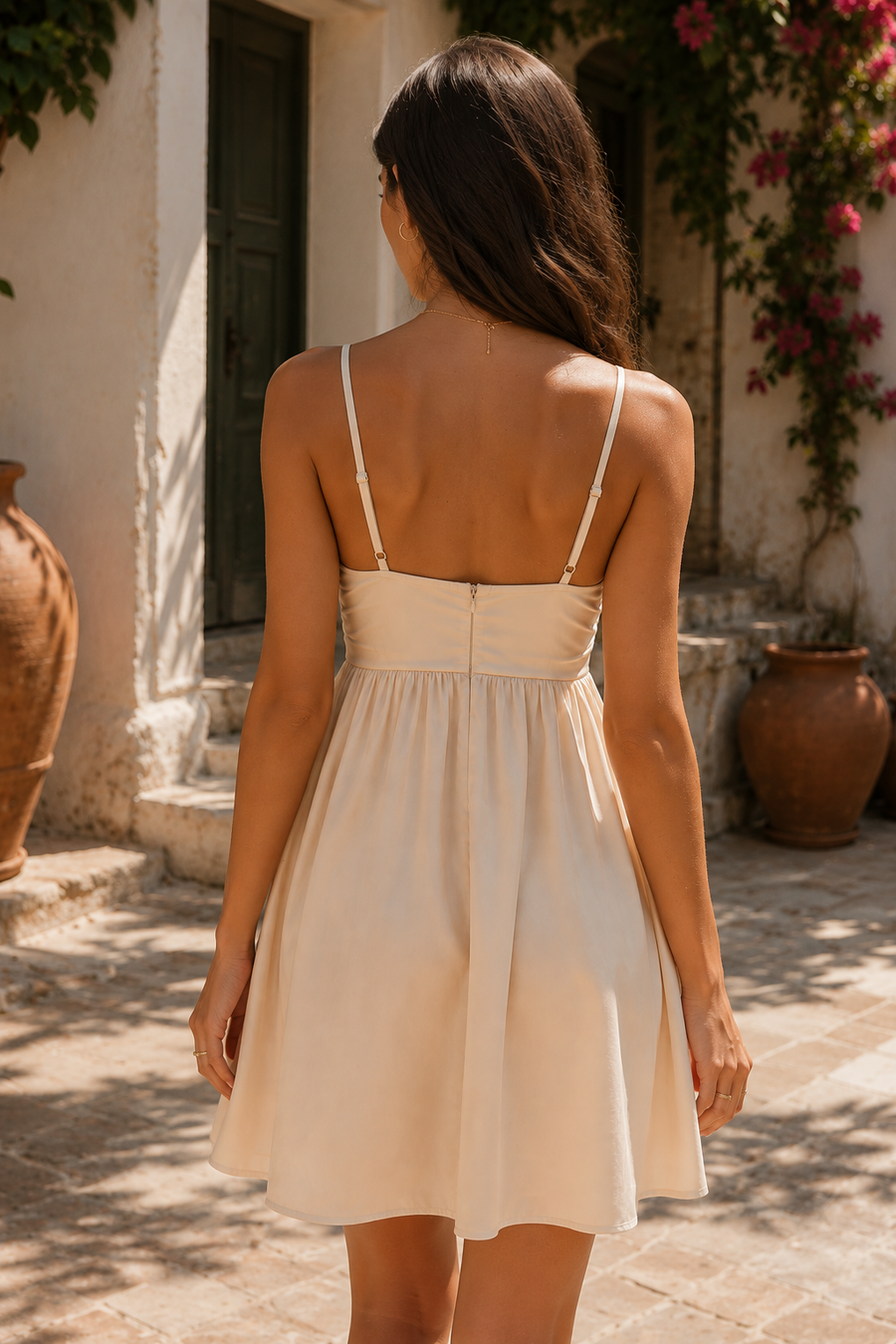 Spaghetti Straps Empire Sweetheart A-Line Satin Mini Party Homecoming Dress