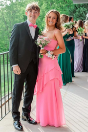 Chiffon A-Line Sweetheart Spaghetti Straps Empire Party Prom Dress