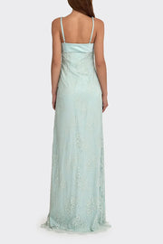 Spaghetti Straps Lace Floor-Length Party Prom Dress