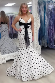 Spaghetti Straps Mermaid High Waist Satin Prom Party Dress