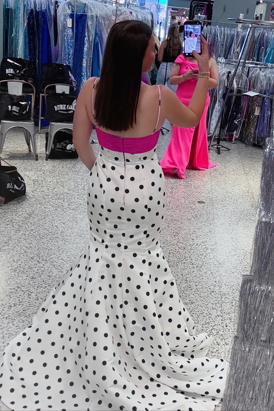 Spaghetti Straps Mermaid High Waist Satin Prom Party Dress