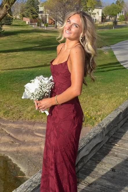 Square Spaghetti Straps Mermaid Floral Satin Party Prom Dress