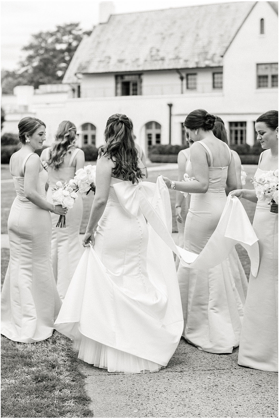 Square Straps Mermaid Satin Elegant Bridesmaid Dress