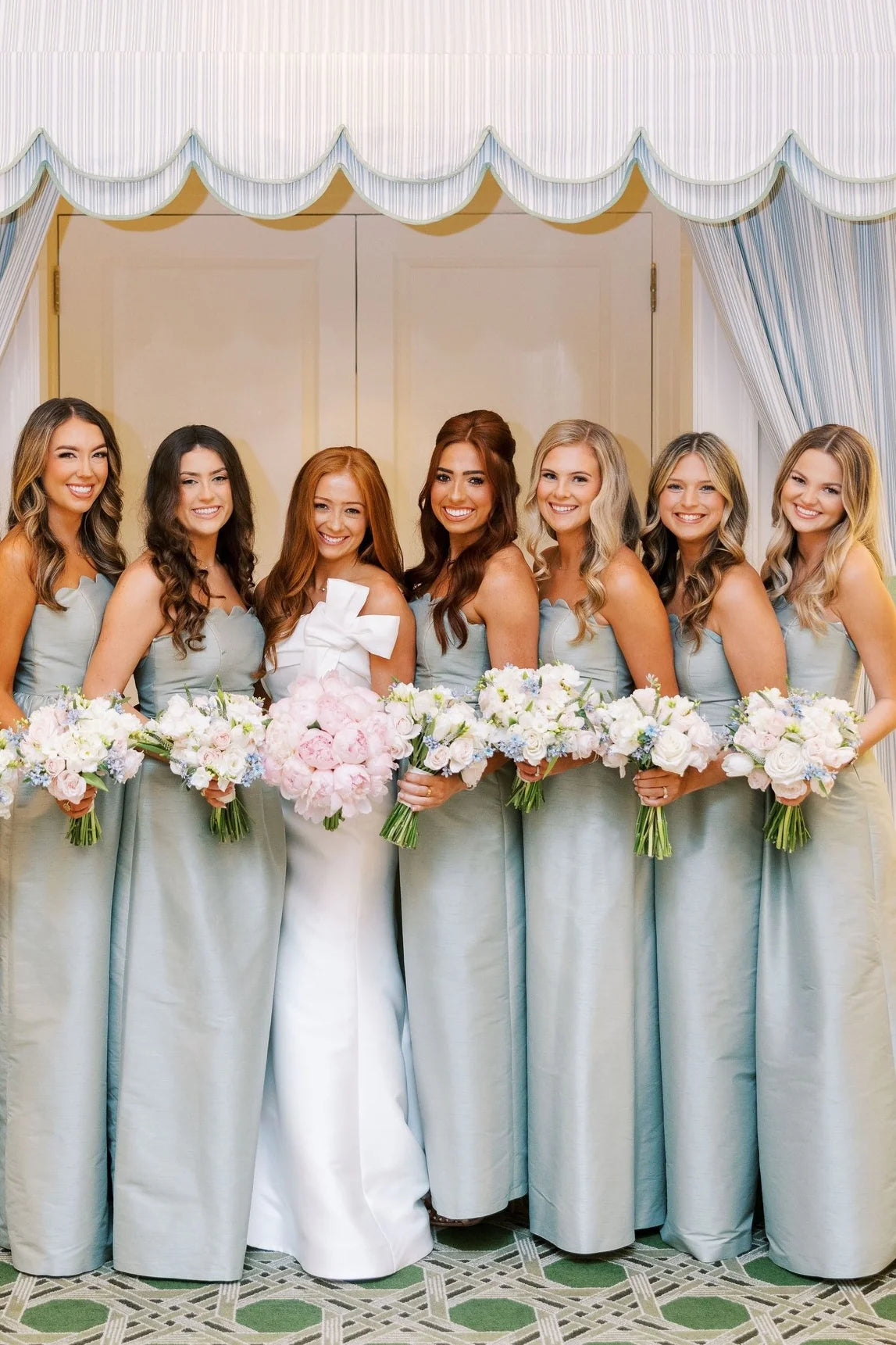 Strapless Empire A-Line Satin Floor-Length Bridesmaid Dress