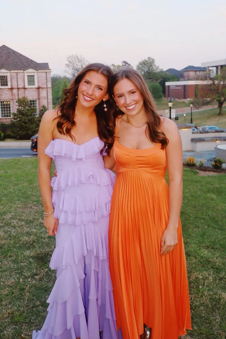 Strapless Chiffon Fitted Ruffle Party Prom Dress With Slit