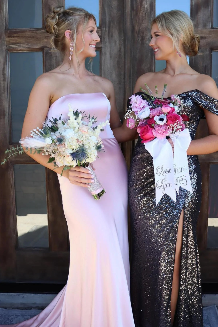 Strapless Satin Mermaid Party Prom Dress With Train 