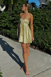 Modest A-Line Strapless Satin Short Homecoming Party Dress