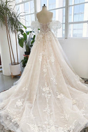 Sweetheart Debateable Sleeves Lace A-Line Wedding Dress