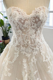 Sweetheart Debateable Sleeves Lace A-Line Wedding Dress