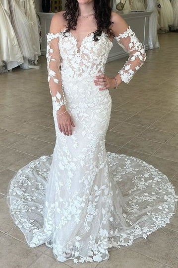 empire wedding dress with long sleeves Simple Empire Waist Wedding Dress: Long Sleeve Bridal Gown