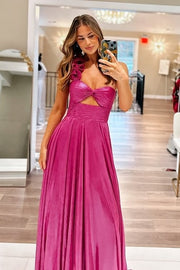 Sweetheart One Shoulder A-Line Empire Party Prom Dress