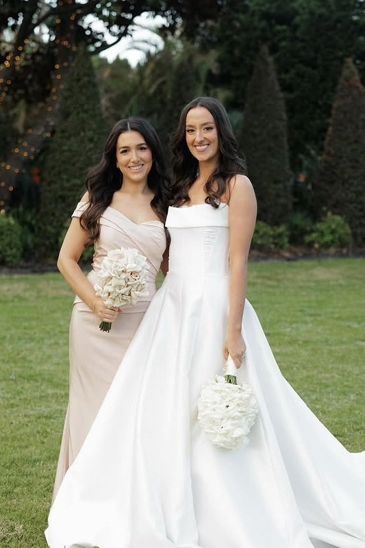 Sweetheart One Shoulder Empire Mermaid Long Bridesmaid Dress