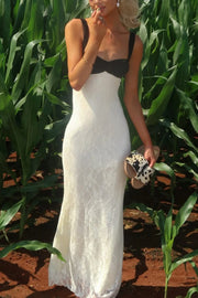 Sweetheart Sleeveles Lace Fitted Floor-Length Party Prom Dress