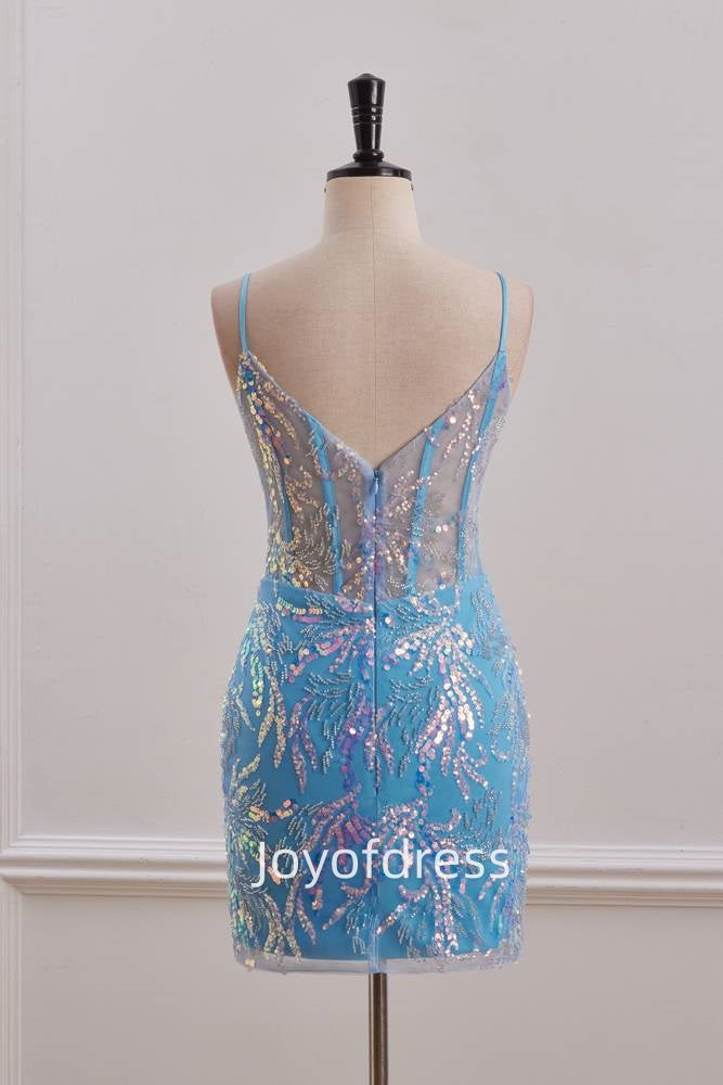 Sweetheart Sleeveless Bodycon Sequins Appliques Homecoming Dress