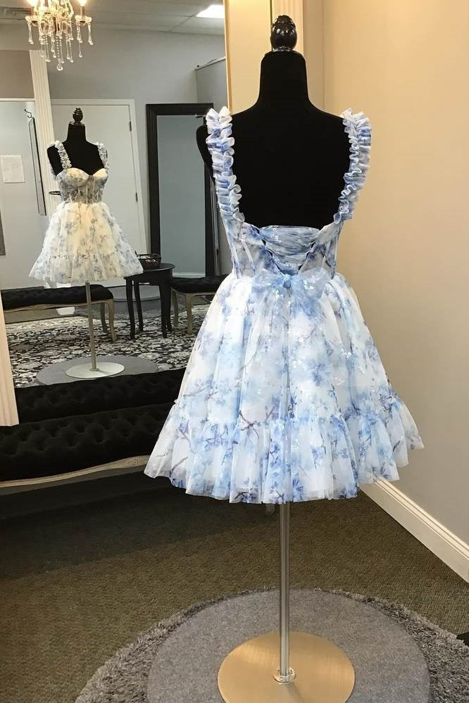 Sweetheart Sleeveless Chiffon A-Line Empire Homecoming Dress