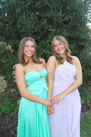 Sweetheart Sleeveless Empire A-Line Pleated Long Party Prom Dress