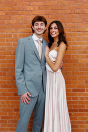 Sweetheart Sleeveless Empire A-Line Pleated Long Party Prom Dress