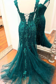 Sweetheart Sleeveless Lace Maix Mermaid Party Prom Dress