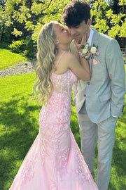 Sweetheart Sleeveless Lace Mermaid Party Prom Dress 