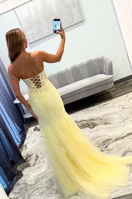 Sweetheart Sleeveless Lace Up Lace Mermaid Party Prom Dress