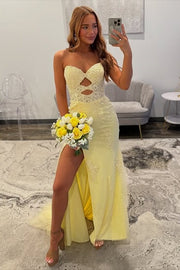 Sweetheart Sleeveless Lace Up Lace Mermaid Party Prom Dress