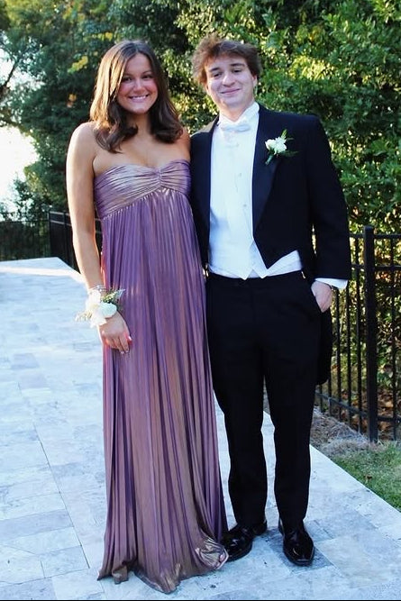 Sweetheart Strapless A-Line Pleated Long Party Prom Dress