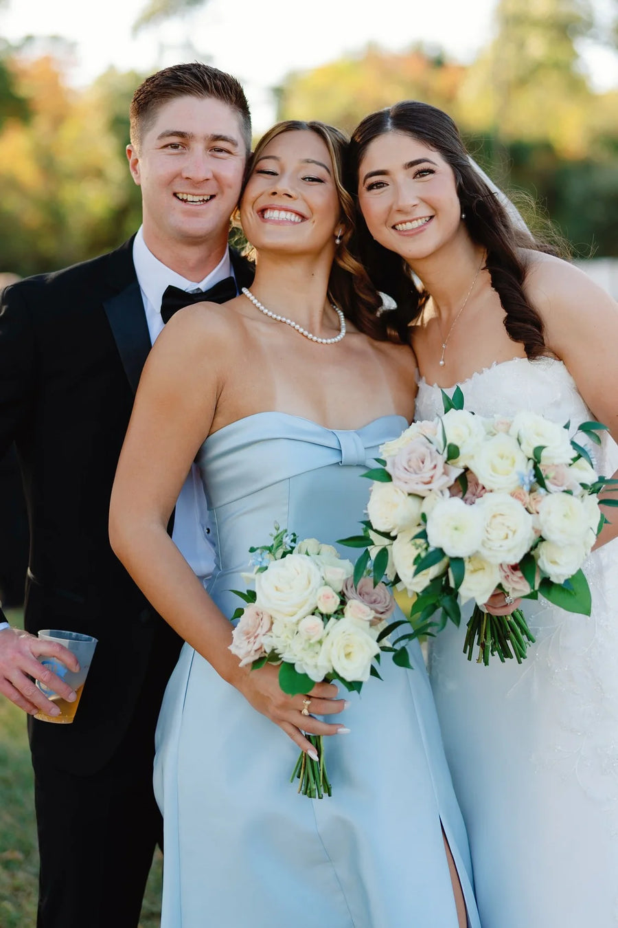 Sweetheart Strapless A-Line Satin Long Bridesmaid Dress