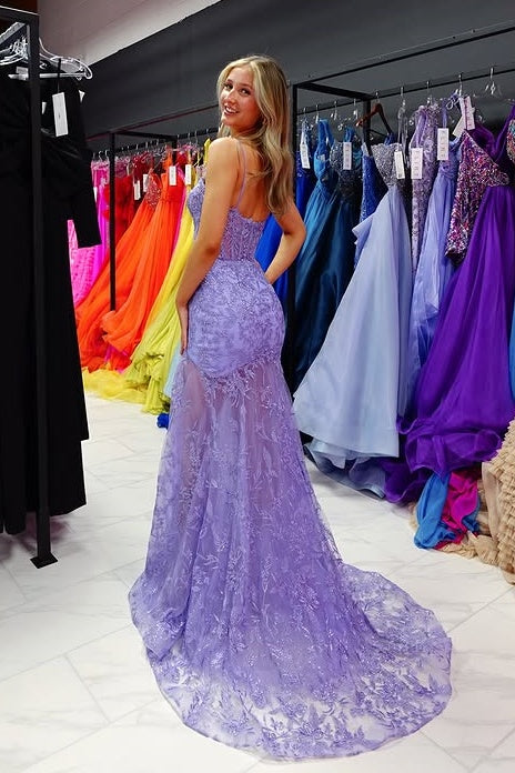 Sweetheart Strapless Appliques Mermaid Party Prom Dress