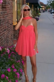 Sweetheart Strapless Chiffon A-Line Mini Party Homecoming Dress 