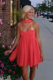 Sweetheart Strapless Chiffon A-Line Mini Party Homecoming Dress 