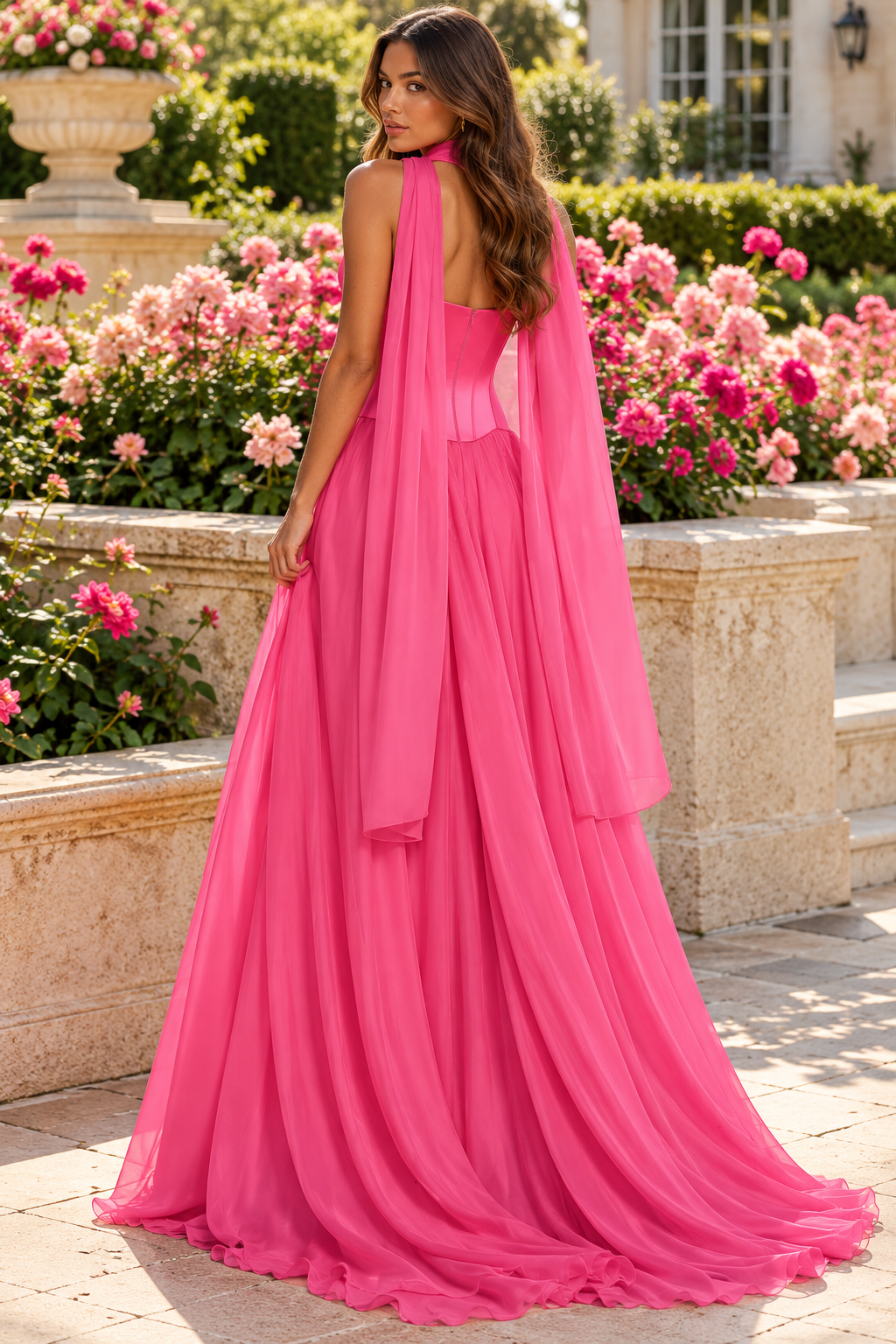 Sweetheart Strapless Corset A-Line Satin And Chiffon Leg Slit Party Prom Dress