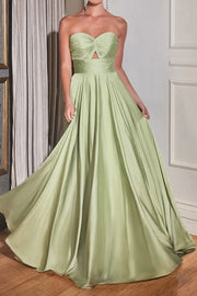 Sweetheart Strapless Empire A-Line Long Bridesmaid Dress