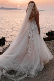 Sweetheart Strapless Empire Appliques Long Wedding Dress