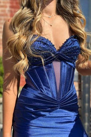 Sweetheart Strapless Empire Beaded Mermaid Prom Dress