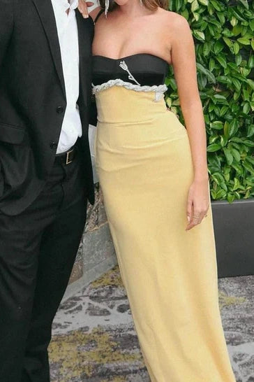 Sweetheart Strapless Fitted Satin Floor-Length Party Prom Dress