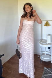 Sweetheart Strapless Fitted Sequin Long Party Prom Dress