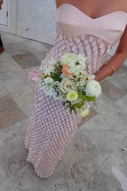 Sweetheart Strapless Fitted Sequin Long Party Prom Dress