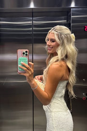 Sweetheart Strapless Mermaid Empire Lace Long Party Prom Dress