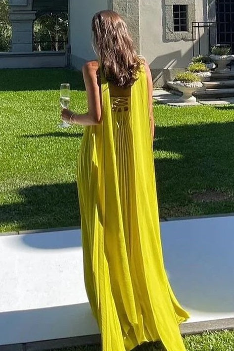 Sweetheart Strapless Pleated Long Party Prom Dress With Ribbon